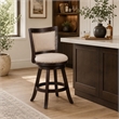 Melrose Swivel Counter Stool - Espresso Wire-Brush