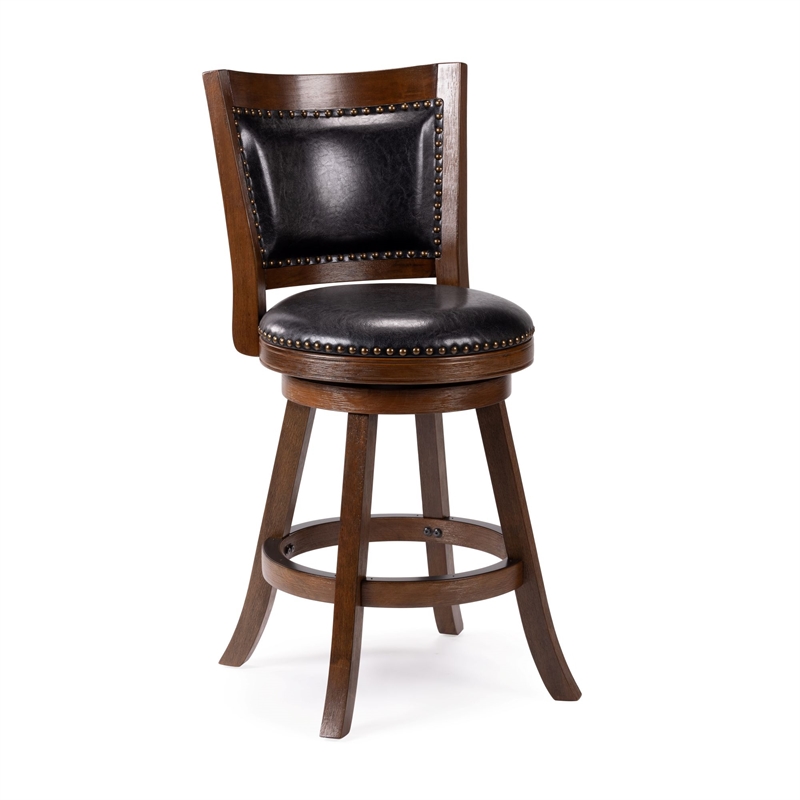 Melrose Swivel Counter Stool - Cappuccino Wire-Brush