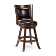 Melrose Swivel Counter Stool - Cappuccino Wire-Brush
