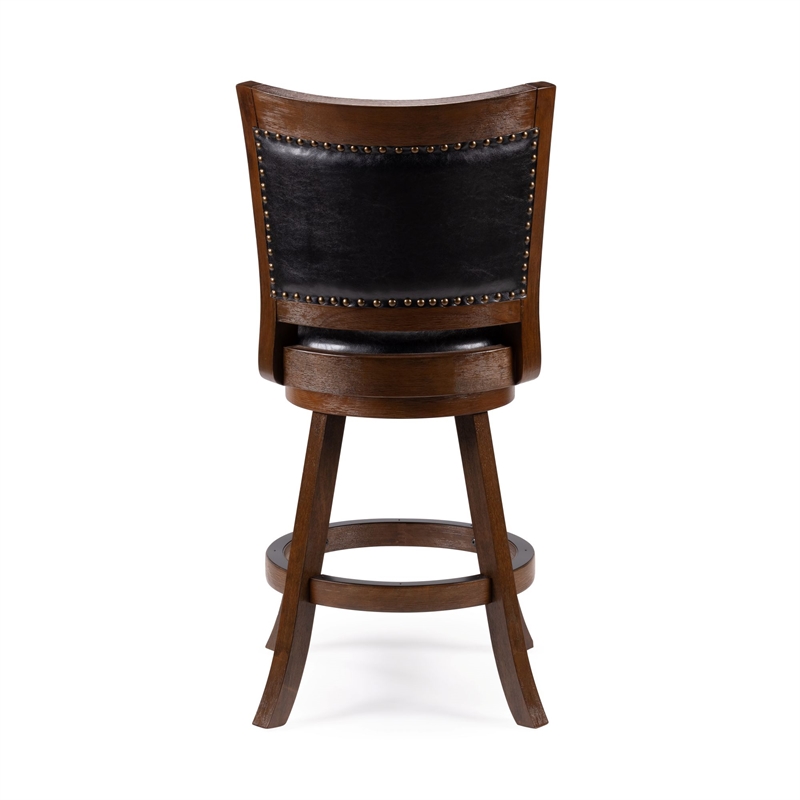 Melrose Swivel Counter Stool - Cappuccino Wire-Brush