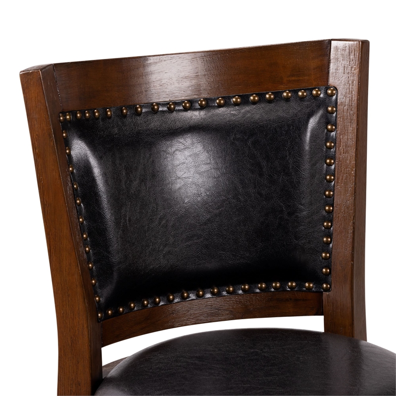 Melrose Swivel Counter Stool - Cappuccino Wire-Brush