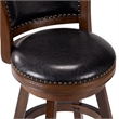 Melrose Swivel Counter Stool - Cappuccino Wire-Brush