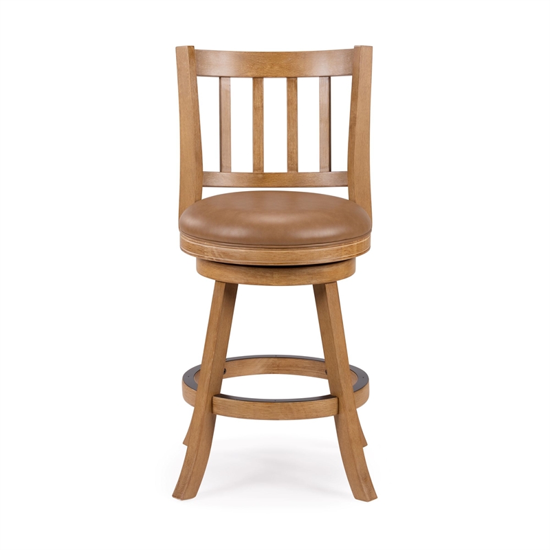 Sheldon Swivel Counter Stool - Chestnut Wire-Brush