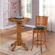 Boraam Wood Sumatra Bar Height Swivel Bar Stool in Brush Oak Finish