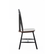 Boraam Wood Farmhouse Dining Chair in Black and Cherry Finish (Set of Two)