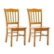 Boraam Wood Shaker Dining Chair in Oak Finish (Set of 2)