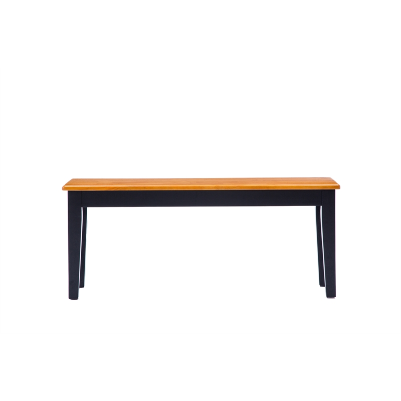 Boraam Shaker Wood Dining Bench in Black and Oak
