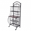 Boraam Metal Valencia 4 Shelf Baker's Metal Rack in Black Finish