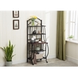 Boraam Metal Valencia 4 Shelf Baker's Metal Rack in Black Finish