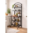 Boraam Metal Valencia 4 Shelf Baker's Metal Rack in Black Finish