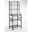 Boraam Metal Praha 4 Shelf Baker's Rack in Black Finish