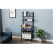 Boraam Metal Praha 4 Shelf Baker's Rack in Black Finish