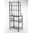 Boraam Metal Praha 4 Shelf Baker's Rack in Black Finish