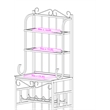 Boraam Metal Praha 4 Shelf Baker's Rack in Black Finish
