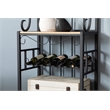 Boraam Metal Praha 4 Shelf Baker's Rack in Black Finish