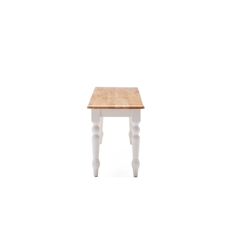 Boraam Farmhouse Wood Dining Bench in Cream and Natural