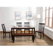 Boraam Wood Bloomington Dining Table in Black/Cherry Finish