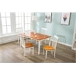 Boraam Wood Bloomington Dining Table in Cream/Honey Oak Finish