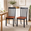 Boraam Bloomington Dining Chair in Black/Cherry (Set of 2)