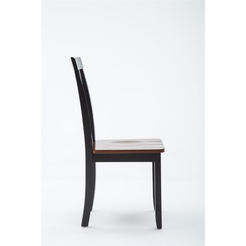 Boraam Wood Bloomington 5 Piece Dining Set in Black/Cherry Finish