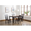 Boraam Wood Bloomington 5 Piece Dining Set in Black/Cherry Finish