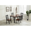 Boraam Wood Bloomington 5 Piece Dining Set in Black/Cherry Finish
