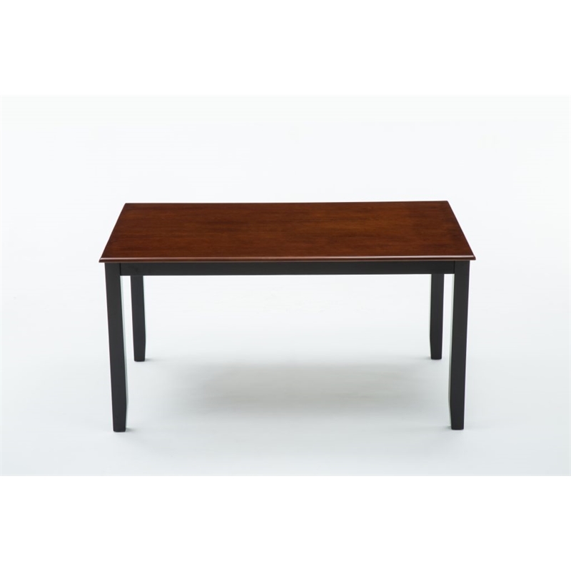 Boraam Wood Bloomington 5 Piece Dining Set in Black/Cherry Finish