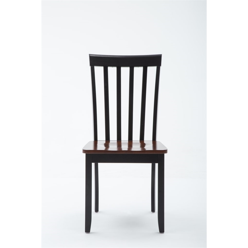 Boraam Wood Bloomington 5 Piece Dining Set in Black/Cherry Finish
