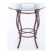 Boraam Beau Round Glass Top Pub Table in Bronze