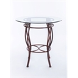 Boraam Beau Round Glass Top Pub Table in Bronze