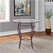Boraam Beau Round Glass Top Pub Table in Bronze
