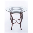 Boraam Beau Round Glass Top Pub Table in Bronze