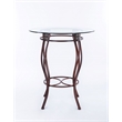 Boraam Beau Round Glass Top Pub Table in Bronze