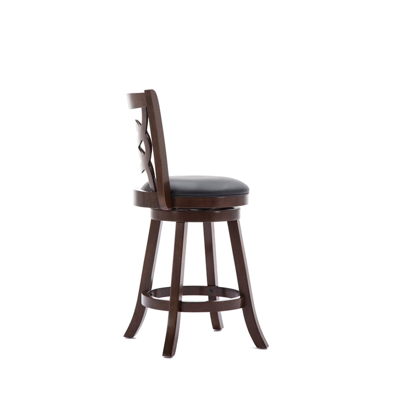 Boraam Siena Counter Height Swivel Counter Stool in Cappuccino Finish