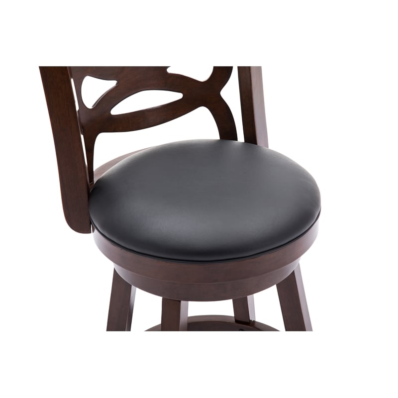 Boraam Siena Counter Height Swivel Counter Stool in Cappuccino Finish