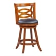 Boraam Wood Siena Counter Height Swivel Counter Stool in Walnut Finish