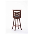 Boraam Wood Siena Bar Height Swivel Bar Stool in Cherry Finish