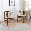 Boraam Wishbone Dining Chairs - Set of 2 - Cappuccino Finish