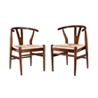 Boraam Wishbone Dining Chairs - Set of 2 - Cappuccino Finish