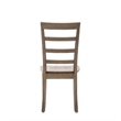 Boraam Wood Boulder Dining Chair in Barnwood Wire-Brush  Brown finish (Set of 2)