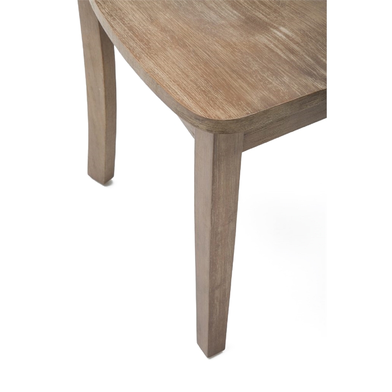Boraam Wood Boulder Dining Chair in Barnwood Wire-Brush  Brown finish (Set of 2)