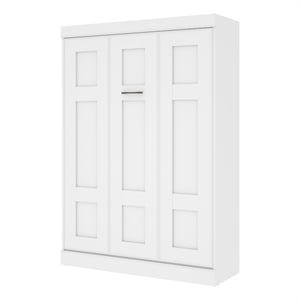 Bestar Edge 60&quot Modern Sturdy Wood Full Size Murphy Bed in White