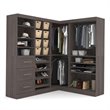 Bestar Pur 83W Walk-In Closet Organizer in Bark Gray - Engineered Wood