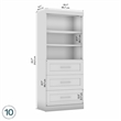Bestar Pur 36W Closet Organizer with Drawers in Bark Gray - Engineered Wood