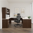 Ridgeley U Shaped Desk with Hutch in White Chocolate - Engineered Wood