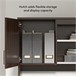 Ridgeley U Shaped Desk with Hutch in Dark Chocolate - Engineered Wood