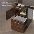Ridgeley U Shaped Desk with Storage Set in Dark Chocolate - Engineered Wood
