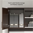 Ridgeley U Shaped Desk with Storage Set in Dark Chocolate - Engineered Wood