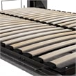 Cielo Full Murphy Bed with Nightstands in Bark Gray and White - Engineered Wood