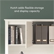 Logan U or L Shaped Desk with Hutch in White Chocolate - Engineered Wood